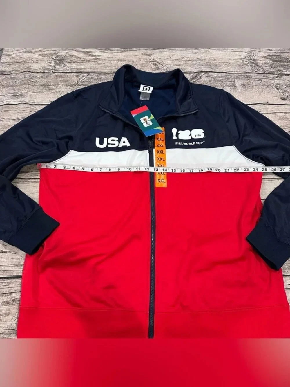 NEW Official FIFA World Cup Soccer 26 USA Track Jacket NWT XXL Full Zip